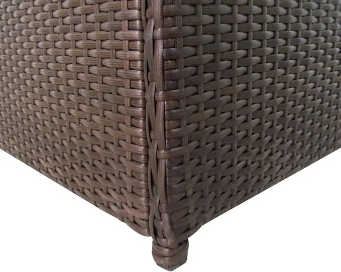shubiao Garden Storage deck storage box, outdoor storage, patio storage, deck boxes outdoor waterproof Brown 120x50x60 cm Poly Rattan