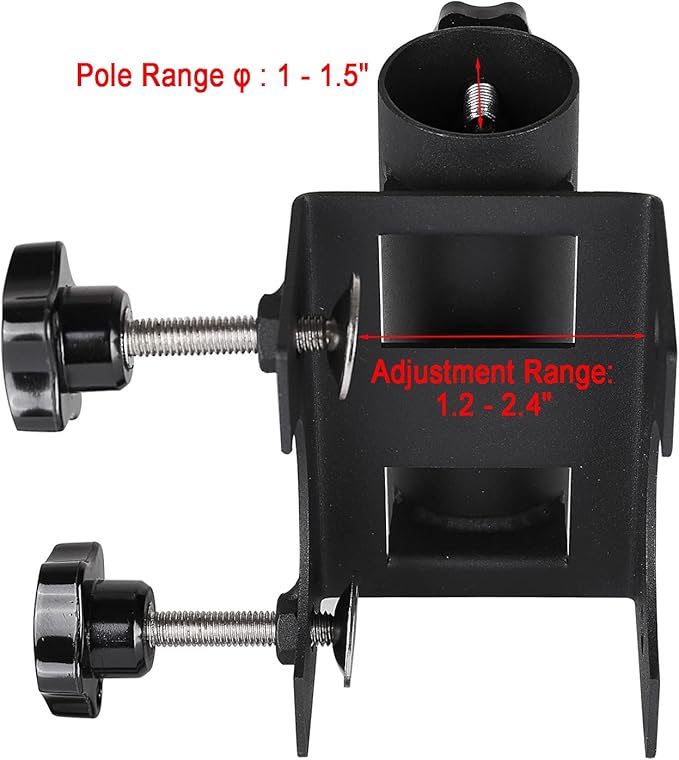 Parasol Holder Patio Umbrella Stand Mount Umbrella Stand Bench Buddy Umbrella Holder Fixed Clip Umbrella Clamp for Deck,Chair,Desk,Dock,Beach Courtyard Balcony,Tables,Boats,Tailgates…
