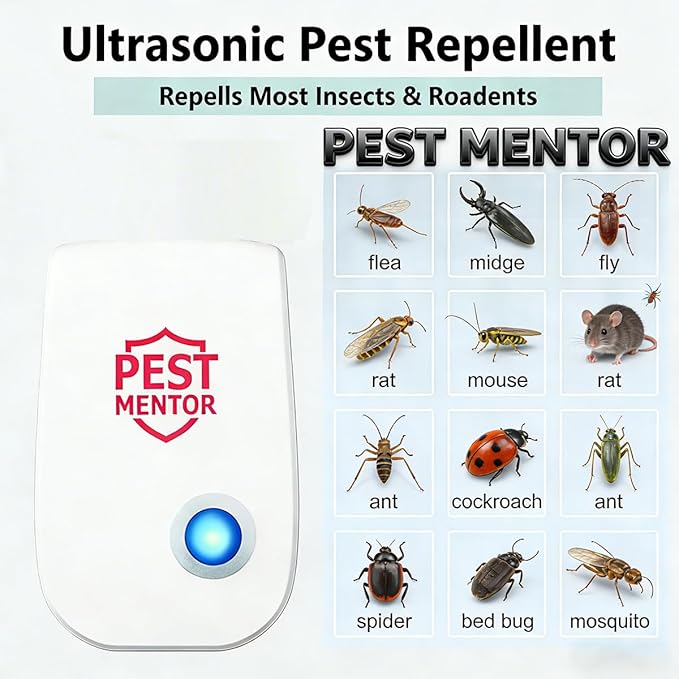 Ultrasonic Mouse Repellent 10 Pack Pest Control Repeller, Electronic Pest Repellent Plug in Indoor for Insect Roaches Spider Ant Mouse Repellent Indoor for Home Basement Attic Garage