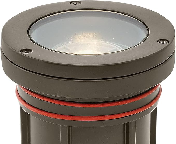 Hinkley Landscape Lighting Flat Top Well Light – Flat Top Landscape Light Highlights Important Landscape Features and Surfaces and Increases Home Security, Bronze Finish, 15702BZ