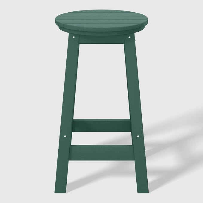 WestinTrends Malibu 5-Piece HDPE Outdoor Patio Dining Bar Bistro Table Set with Counter High Round Bar Stools