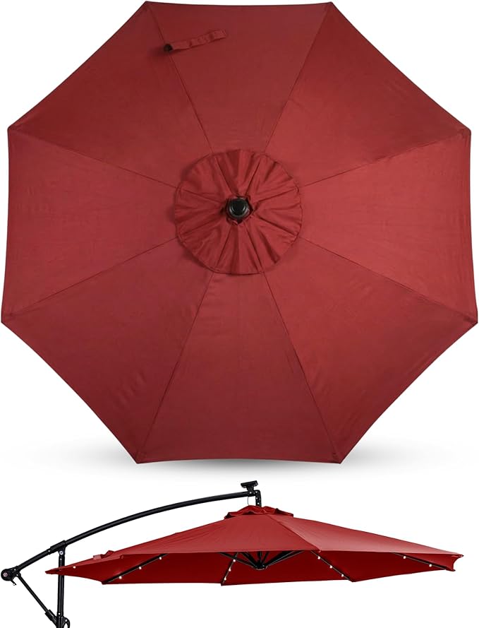 10ft Patio Umbrella Replacement Canopy for 8 Ribs, Outdoor Umbrella Canopy ONLY, Market Umbrella Top, Water-Resistant & UV-Protective