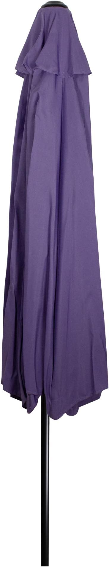 Northlight 9ft Outdoor Patio Market Umbrella with Hand Crank and Tilt, Purple