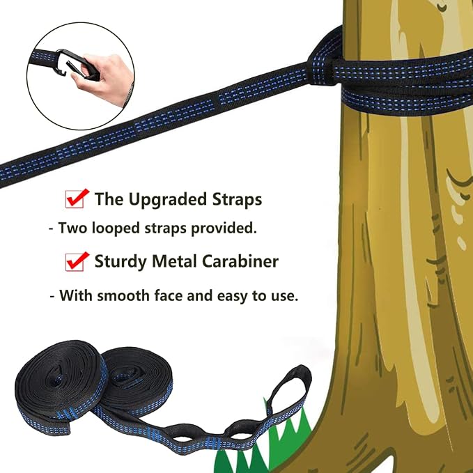 Travel Hammock with Mosquito Net, Lightweight Camping Hammock Hold Up to 200kg, Portable Outdoor Hammock for Camping Hiking Backpacking,Comouflage,290x140cm
