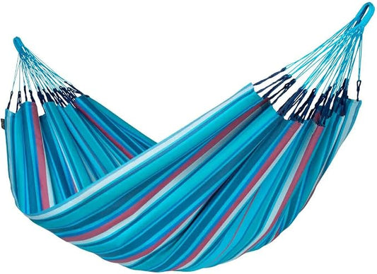 LA SIESTA Brisa Double Outdoor Hammock — Colombian-Made Polypropylene, UV & Weather Resistant, for Backyard & Patio - Wave