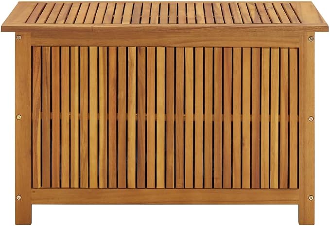 Solid Wood Outdoor Storage Bench,Solid Acacia Wood Garden Deck Box Patio Storage Box with Liftable Top Outdoor Wooden Storage Container for Patio,Backyard,Poolside, 35.4"x19.7"x22.8" -AA