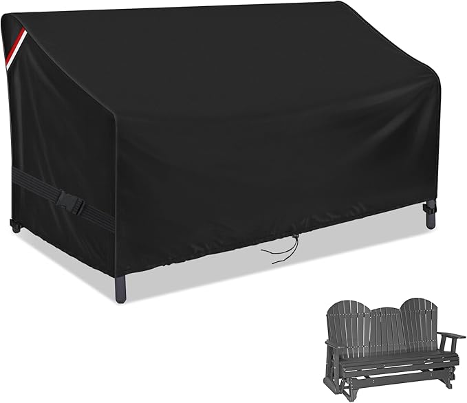 Outdoor Adirondack Glider Cover, 2-Person Waterproof Patio Glider Covers for Outdoor Furniture Bench Cover Loveseat Covers - 67" L x 30" W x 42" H
