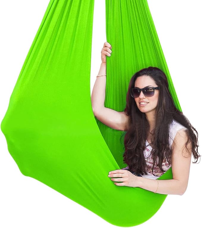 Sensory Swing for Adults Therapy Swing for Kids Indoor Outdoor Calming Snuggle Hammock Durable Fabric Swing for Autism ADHD Aspergers and Sensory Integration