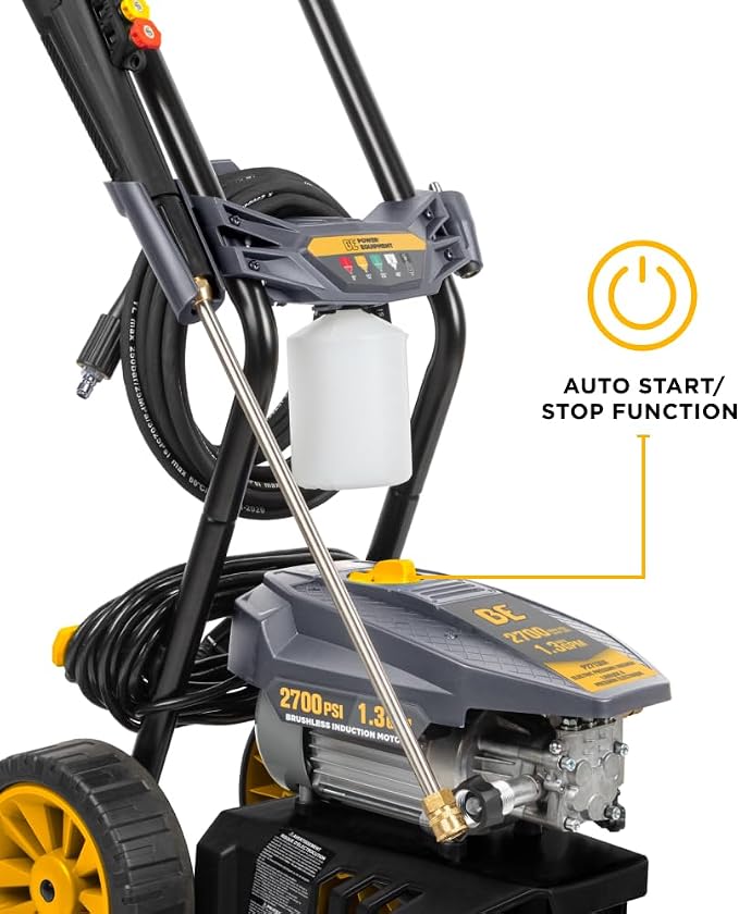 BE Power Equipment 2700 PSI 1.3 GPM Cold Water Corded Electric Pressure Washer