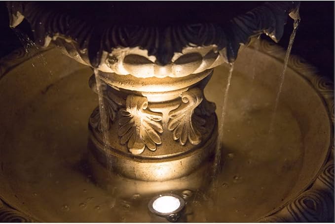 Kenroy Home Ibiza Classic Outdoor Floor Fountain, Sandstone, 45 Inch Height, 25.5 Inch Width, 25.5 Inch Depth