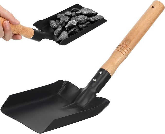 BESPORTBLE Small Wooden Handle Iron Shovel Compact Lightweight Soil Spade for Gardening Pot Plants and Outdoor Use