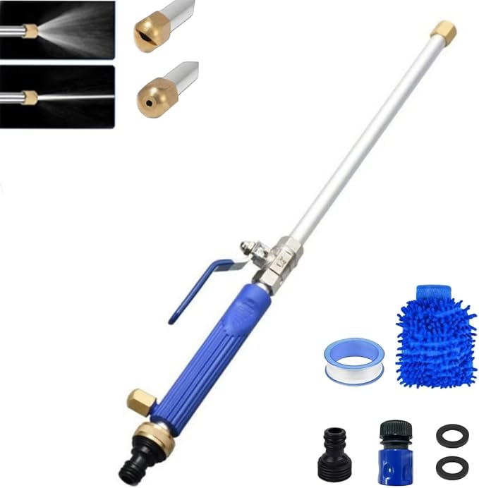 2026 New Model Jet Flux Pro-Power Pressure Washer | 2-in-1 Portable Power Water Gun, Dual Nozzles with Quick-Connect, Effortlessly Handles Car Washing, Patio & Home Cleaning
