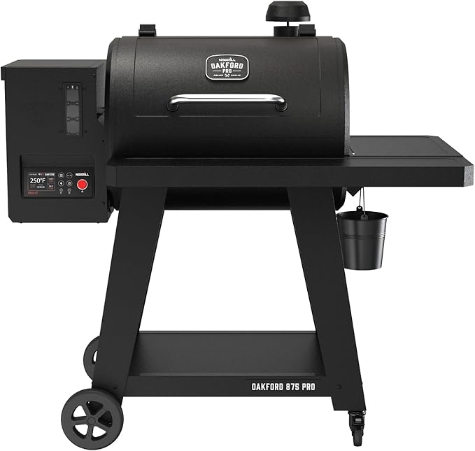 Oakford 875 Pro Pellet Gril with 824 SQ In Cooking Area, Cast Iron Grates, I-Site View Indicator, Heavy Duty Pellet Smoker Grill with Bluetooth Connectivity - 910-0512