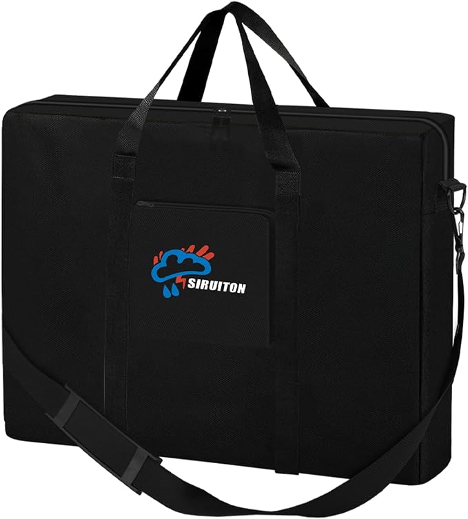 SIRUITON Folding Table Storage Bag, Portable 600D WaterProof Carry Bag for Folding Picnic/Camp Tables with Reinforcing Plate & Shoulder Strap, 36" D x 30" W x4.7 H Fits 6FT Folding Tables（Bag Only）