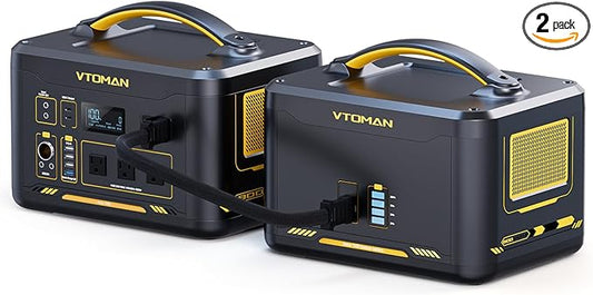 Vtoman 3096Wh Solar Generator with Extra Battery Included, 1800W (Peak 3600W) LiFePO4 Battery Power Station for Power Outages, RV, Camping, Emergencies