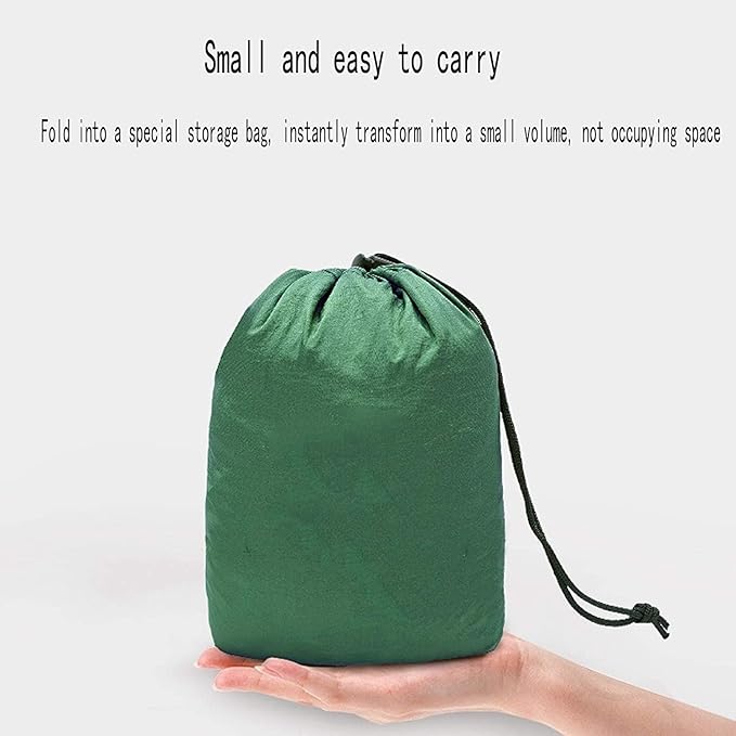 Camping Hammock Bed Portable Hammock Swing Chair Lightweight Nylon Fabric Easy to Assemble with Straps for Summer Camping Travel Garden Hammock Swing (Color : Green)