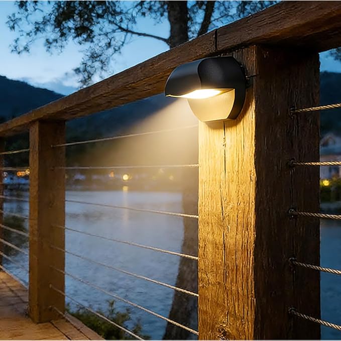 Arrownine Landscape Lighting Cast Aluminum 2.5W Deck Lights Low Voltage Railings Lights Outdoor Patio Step Light,Post Stair Fence Lighting Warm White Water Resistant IP65,Black Finish 3-Pack
