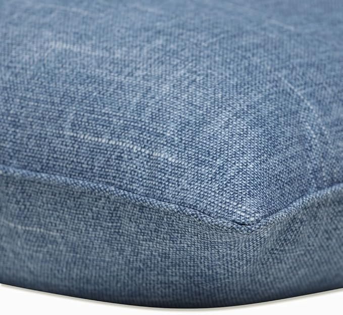 Pillow Perfect Tory Solid Indoor/Outdoor Throw Pillow Plush Fill, Weather and Fade Resistant, Throw - 18.5" x 18.5", Blue, 2 Count