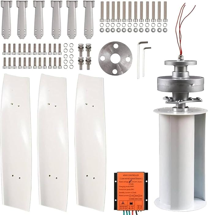 9000W Garden Wind Turbine Kit, Three-Phase AC Generator with MPPT Controller for Efficient Energy Production, Eco-Friendly Outdoor Power Solution