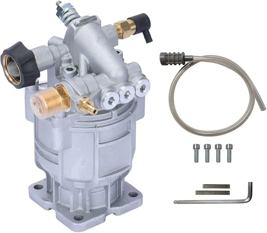 OEM Technologies 3/4" Shaft Horizontal replacement Pressure Washer Pump rebuilt kit,Max 3400 PSI,2.5 GPM, Compatible with Homelite, Troybilt, Generac,Genmax,Simpson, Ryobi,Karcher etc