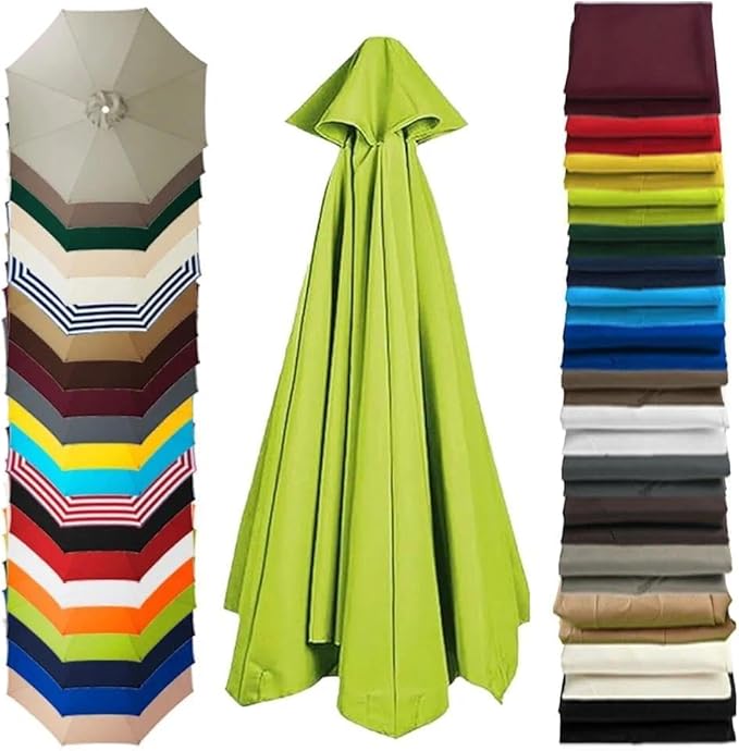 13ft – 8 Ribs Cantilever Umbrella Replacement Canopy Patio Offset Umbrella Fabric Top Cover with UV-Resistant Polyester for Outdoor Garden Deck Backyard