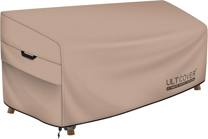 ULTCOVER Waterproof Outdoor Sofa Cover - Heavy Duty Patio Bench Covers 58W x 28D x 35H inch