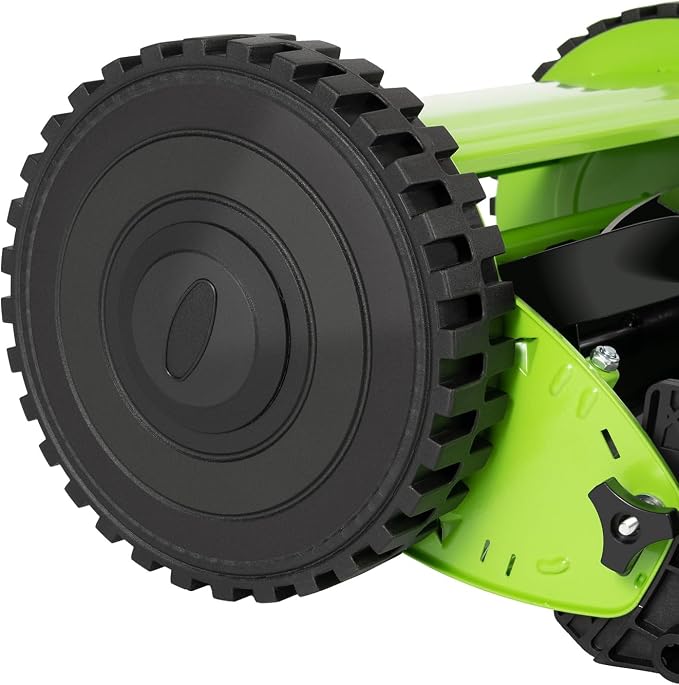 5-Blade Wheeled Manual Lawn Mower, 12 Inch Manual Push Reel Lawn Mower Push Lawn Sweeper, 0.67-1.3 in Adjustable Cutting Height Walk-Behind Lawn Mowers with 6-Gallon Collection Bag for Yard, Garden