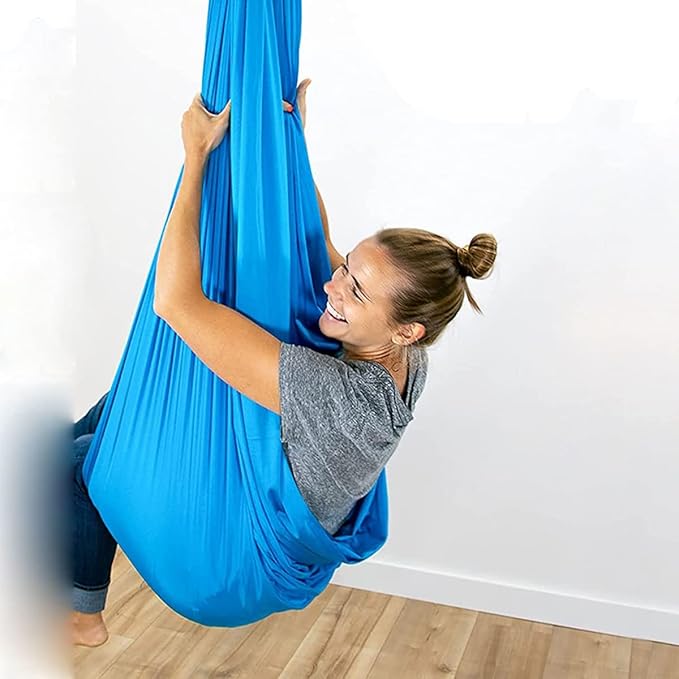 Sensory Swing for Adults Therapy Swing for Kids Indoor Outdoor Soothing Calming Snuggle Hammock Durable Soft Fabric Swing Help Children with Sensory Needs