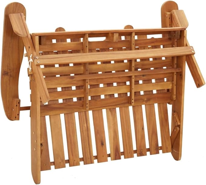 2 Piece Adirondack Patio Lounge Set Solid Wood Acacia, Outdoor Patio Sectional, Outdoor Sofa Set, Furniture Conversation Sets, Outdoor Porch Furniture for Balcony, Yard