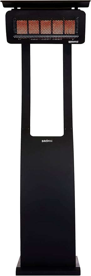 Bromic Tungsten Smart Heat Freestanding 11000W Gas Patio Heater - Natural Gas (NG), 500 Series, 110V, Black Finish - BH0510005