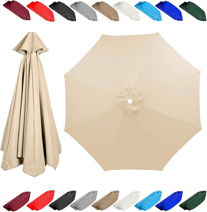 11.5ft 13 ft 8 rib umbrella replacement canopy patio umbrella fabric replacement Outdoor Umbrella Polyester Top