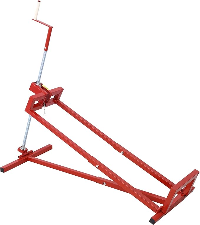 Generic 800 Lbs Capacity Lawn Tractor Lift, Ride-on Mower, Universal, 45 Tilt Adjustable, Red