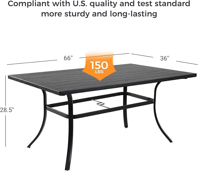 Grand patio 10-Piece Outdoor Dining Set, 8 Leather-Look Wicker Swivel Patio Chairs & 2 Rectangular Dining Table, Black