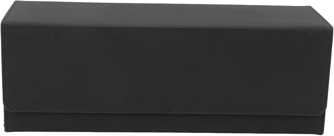 Card Storage Box, PU Leather Magnetic Closure Deck for 400+ Cards with Felt Lining, Elegant Design for Game Tarot Cards Storage (Black)