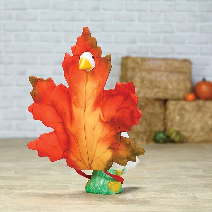 Gaggleville Fall Leaf Goose Outfit, Fits Large 23" H Statue, by Fox | Valley Traders
