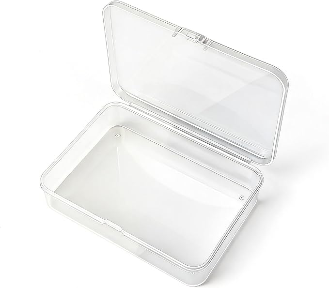 Clear Blank Card Case Plastic Card Deck Organizer Storage Box for Business Cards, Trading Cards, Playing Cards (6 Pack)