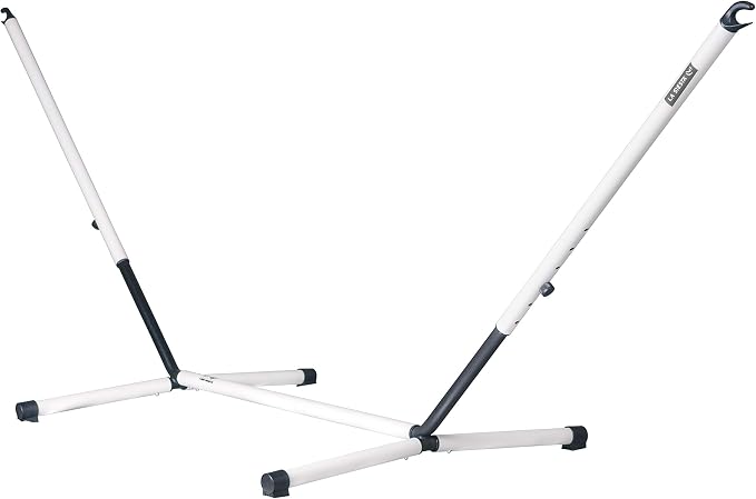 LA SIESTA® Flora Classic Cotton Hammock & Steel Stand - Indoor Outdoor Hammock with Stand - Portable Hammock Stand for Outside, Patio Hammock with Stand - Max 440 Lbs, Large Double Hammock, Zebra
