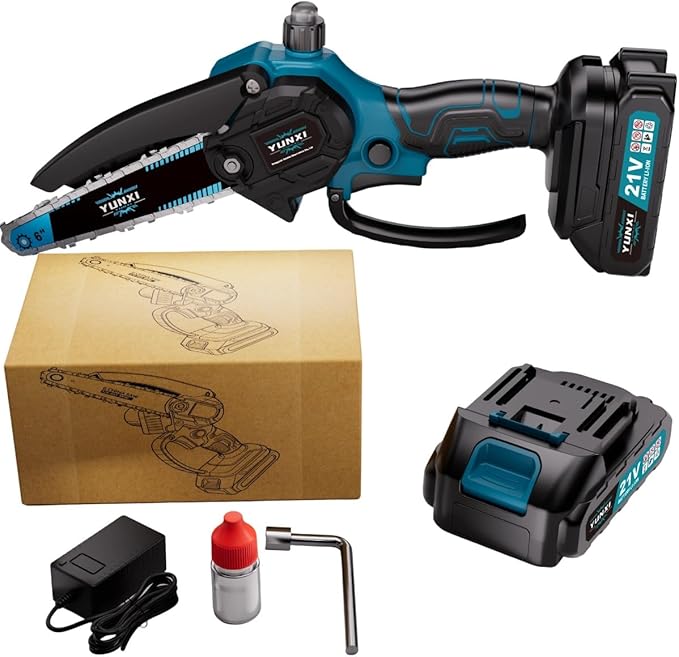 The new 2026 cordless chainsaw, mini chainsaw, has strong performance. suitable for tending to garden branches and wood (Battery * 1+paper box)