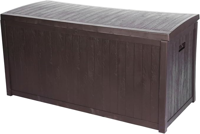 Large Deck Storage Box Lockable Organization and Storage Box Waterproof for Furniture Outdoor Cushions Garden Pool Tools