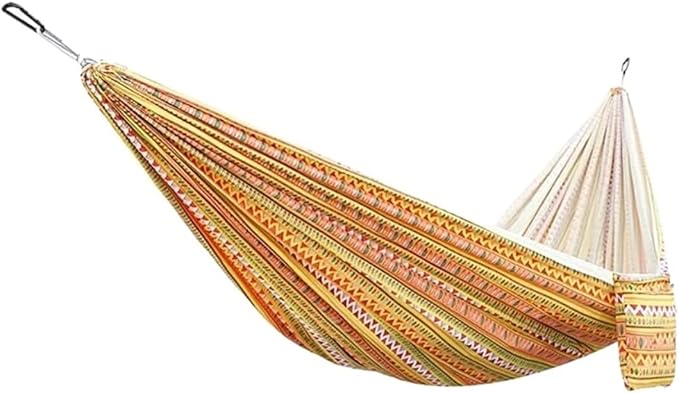 Camping Hammock Bed Double & Single Hammock Portable Nylon Parachute Hammocks Swing for Indoor Outdoor Garden Hiking Travel Backpacking Hammock Swing (Color : B)