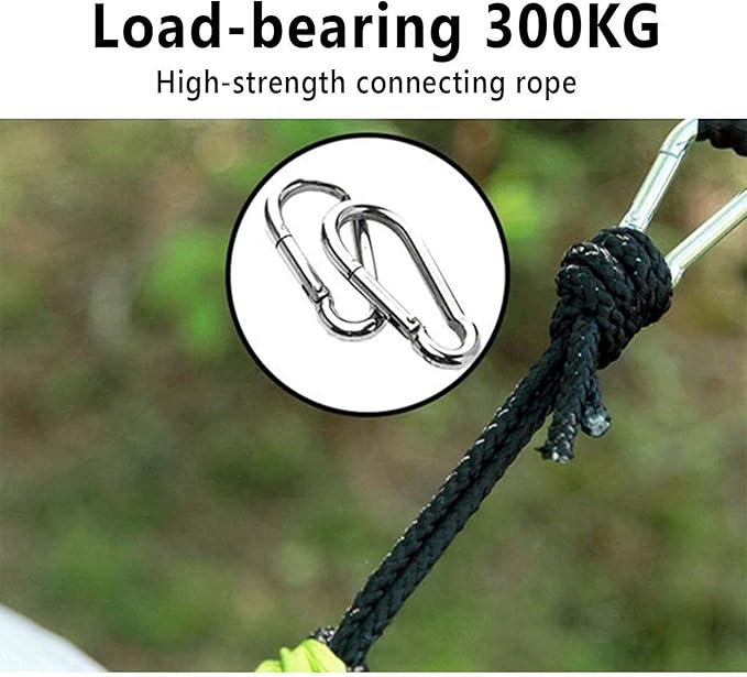 Hammocks for Outside 2 Person with Net, Camping Hammocks for Trees, Portable Hammock Chair with Carabiners Foldable, Parachute Hammocks, for Travel Patio Garden