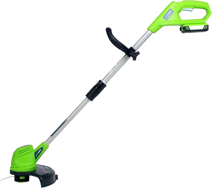 Greenworks 21262 20V 12-Inch Cordless String Trimmer, 2AH Battery and Charger Included