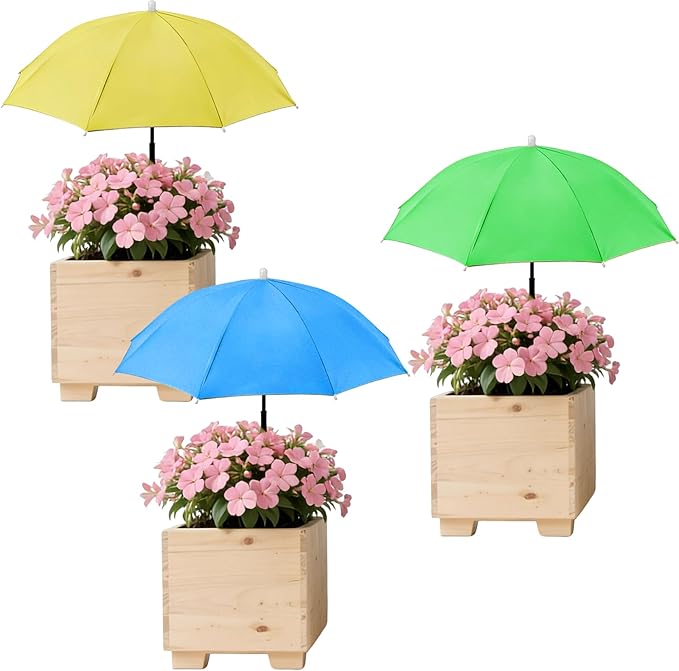 Upgraded Plant Umbrellas for Outdoor Plants, 26" Larger Garden Plant Umbrella Shade with Adjustable Hight, 43.4" Higher Sun Shade for Plants, Potted Plant, Garden Beds