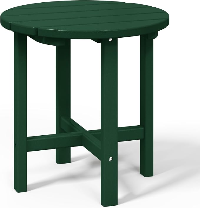 HDPE Altura Round 18" Side Table,Dark Green
