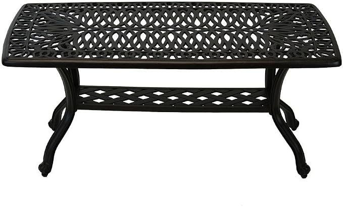 Elizabeth Outdoor Patio 8 pcs Seating Group Set Dark Bronze Cast Aluminum