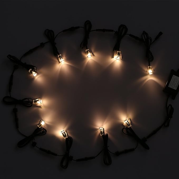 LED Deck Lights, 0.7" Tiny Deck Driveway Light Dock Path Step Road Light Warm White IP67 Waterproof Outdoor and Indoor Decoration Security Lighting (Pack of 10)