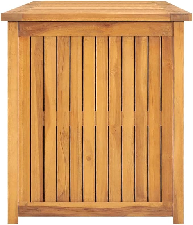 Wooden Patio Storage Box, Outdoor Storage Container, Wood Storage Box, Wooden Portable Deck Box & Outdoor Container, 68.9"x19.7"x21.7" Solid Wood Teak,-116