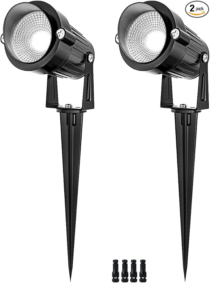 EAGLOD 5W Spot Lights Outdoor 5000K Daylight White Flag Pole Light 12V~24V AC/DC LED Landscape Spotlights, Waterproof Low Voltage Landscape Lighting for Yar (2)