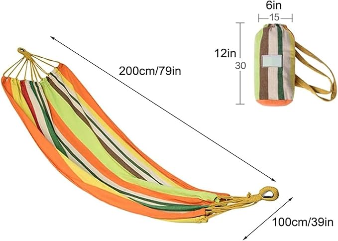 hammocks Camping Hammock Extra Large Canvas Cotton Hanging Hammock Hold Perfect for Outdoor Travel Beach Patio Indoor Hammock Chair Backyard Outdoorsy, Blue