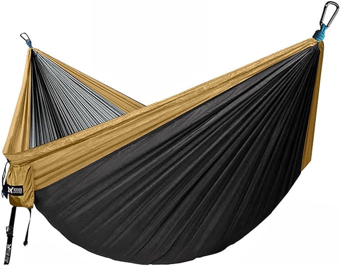 NOBRIM Hammock Camping Portable Hammocks Nylon Hammock with Tree Straps Two Carabiners Double Person Hammock Outdoor for Travel Patio